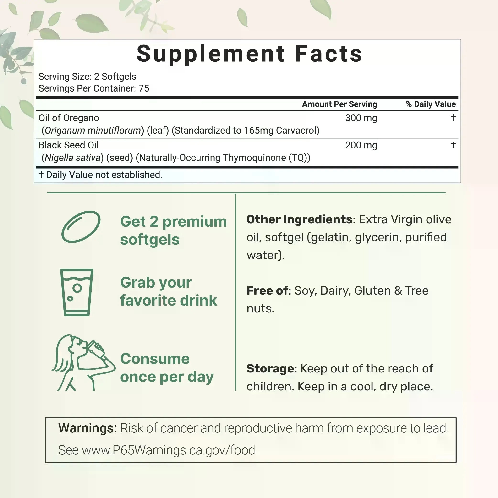 X-Strength Oregano Blackseed Softgels